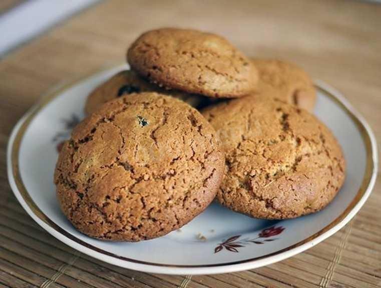 Soviet cookies made with oatmeal and margarine without eggs recipe with ...